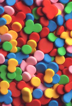 Lucky charm background of 3D render, suitable for a mobile screen, phone desktop, landing page, UI UX, and wallpaper.