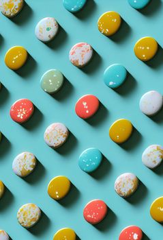 Lucky charm background of 3D render, suitable for a mobile screen, phone desktop, landing page, UI UX, and wallpaper.
