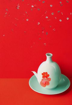 Lucky charm background of 3D render, suitable for a mobile screen, phone desktop, landing page, UI UX, and wallpaper.