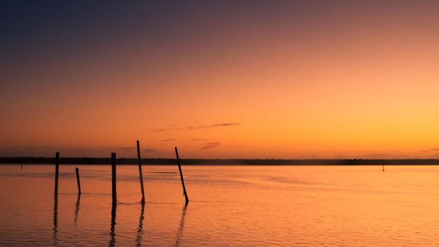 Sunrise over Everglades from East side of Chokoloskee Island.