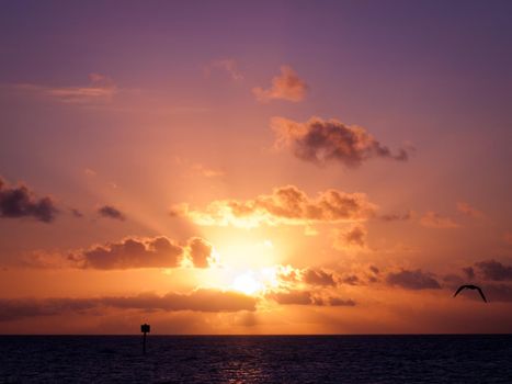 Beautiful sunrise at Key West, Florida.