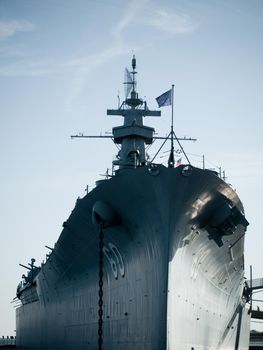 Battleship of US Navy at the museum in Mobile, AL.