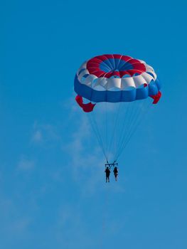 Fun parasailing on Key West, Florida.