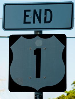 HWY 1 on Key West, Florida.