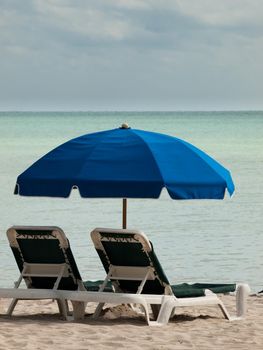 Beach umbrella on Smathers Beach.