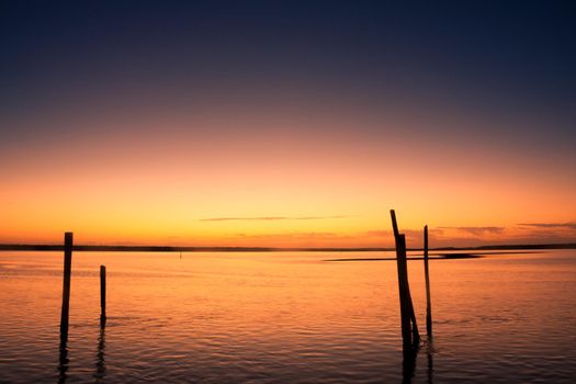 Sunrise over Everglades from East side of Chokoloskee Island.