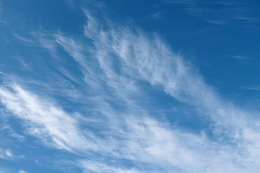 View of the blue sky with white clouds, nature background