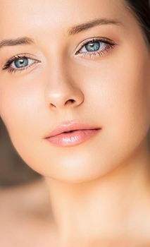 Perfect skin and beauty look, beautiful face of young woman for skincare cosmetics and cosmetology, close-up portrait