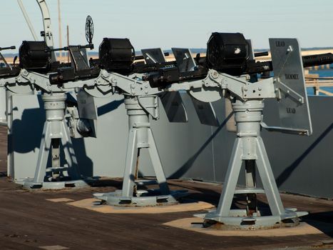 Battleship of US Navy at the museum in Mobile, AL.