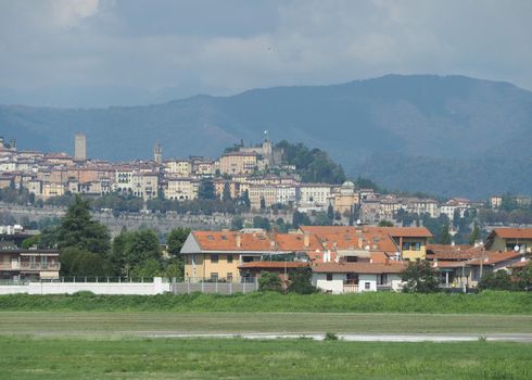 Citta alta translation Upper town in Bergamo, Italy