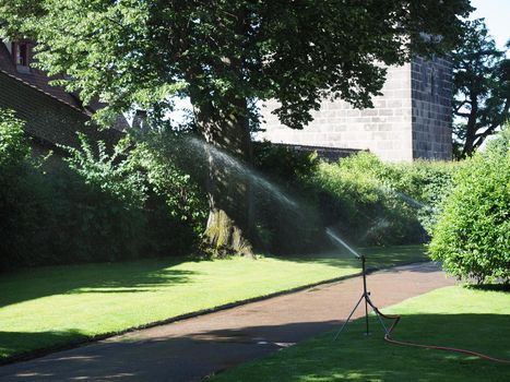 rotating nozzle irrigation sprinkler aka a water sprinkler