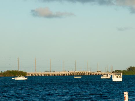 A view of bridge from Stock Island, Florida.