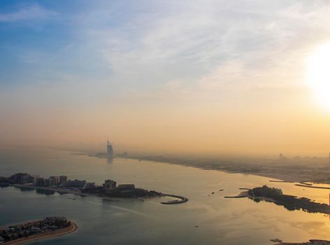 Dubai, UAE - 09.24.2021 Dubai city skyline on early morning hour.