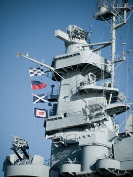 Battleship of US Navy at the museum in Mobile, AL.