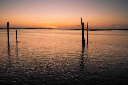 Sunrise over Everglades from East side of Chokoloskee Island.