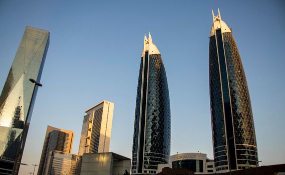 View of Park towers in Dubai International Financial Center. Outdoors