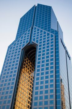 One of the very well known landmarks of Dubai, Dusit Thani hotel. Outdoors