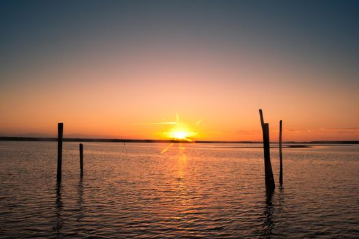 Sunrise over Everglades from East side of Chokoloskee Island.