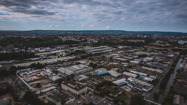 aerial view of Bristol, United Kingdom. High quality photo