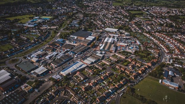 aerial view of Bristol, United Kingdom. High quality photo