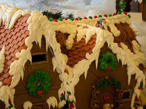 Gingerbread house in historical Broadmoor Hotel during the White Lights ceremony.