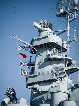 Battleship of US Navy at the museum in Mobile, AL.