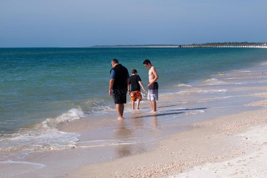 Family on the vacation on Mexico Beach, Florida.