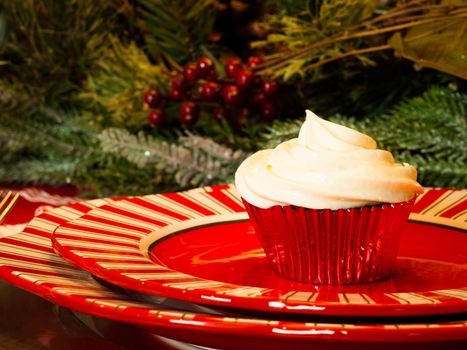 A table set for a holiday meal.
