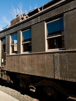 Chicago Burlington & Quincy Business Car No. 96 as a traveling office with overnight accommodations and kitchen facility.