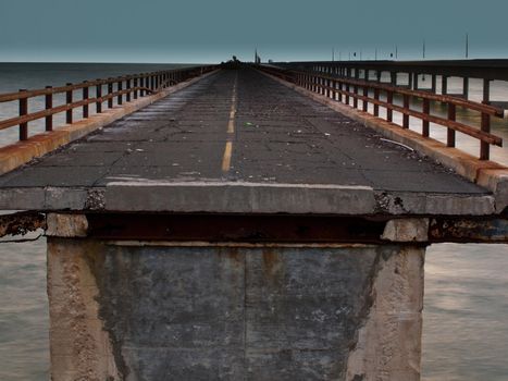 The Seven Mile Bridge is a famous bridge in the Florida Keys.