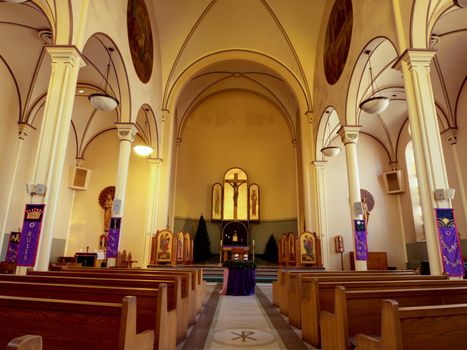 Interior of the St. Elizabeth of Hungary on Auroria Campus in Denver.