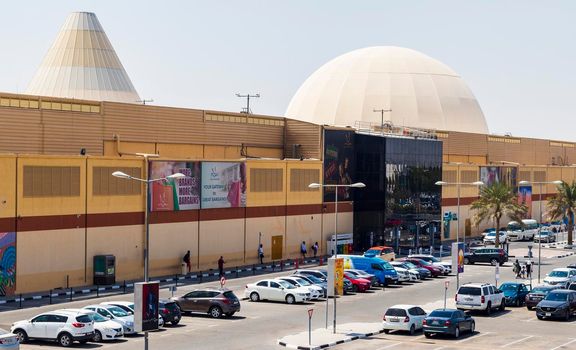 Dubai, UAE - 09.06.2021 - Public parking at Dubai outlet mall