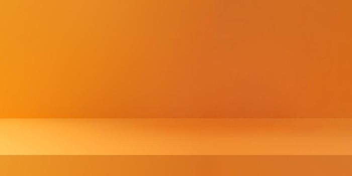 Autumn orange studio background. 3d rendering.