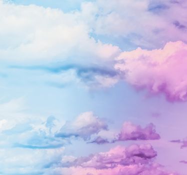 Magical dream, nature backdrop and spiritual holiday concept - Dreamy surreal sky as abstract art, fantasy pastel colours background for modern design