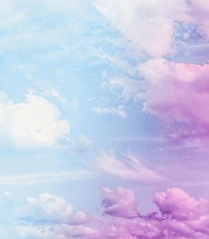 Magical dream, nature backdrop and spiritual holiday concept - Dreamy surreal sky as abstract art, fantasy pastel colours background for modern design