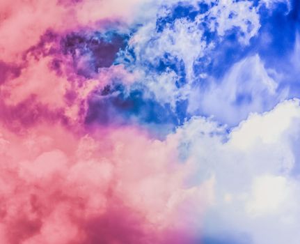 Magical dream, nature backdrop and spiritual holiday concept - Dreamy surreal sky as abstract art, fantasy pastel colours background for modern design