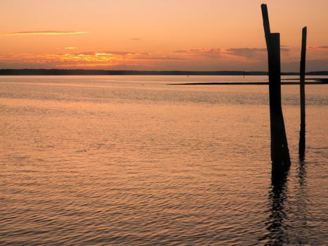 Sunrise over Everglades from East side of Chokoloskee Island.