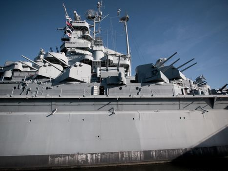 Battleship of US Navy at the museum in Mobile, AL.