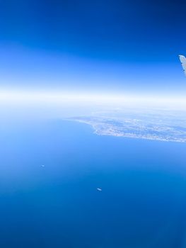 southern california coastline from an air plane