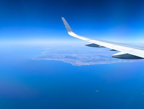 southern california coastline from an air plane