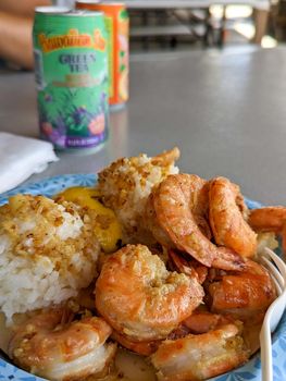 best shrimp plate at giovannis shrimp truck oahu hawaii