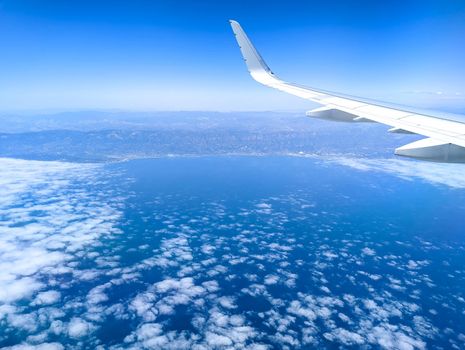 southern california coastline from an air plane