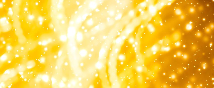 Golden Christmas lights, New Years Eve fireworks and abstract texture concept - Glamorous gold shiny glow and glitter, luxury holiday background