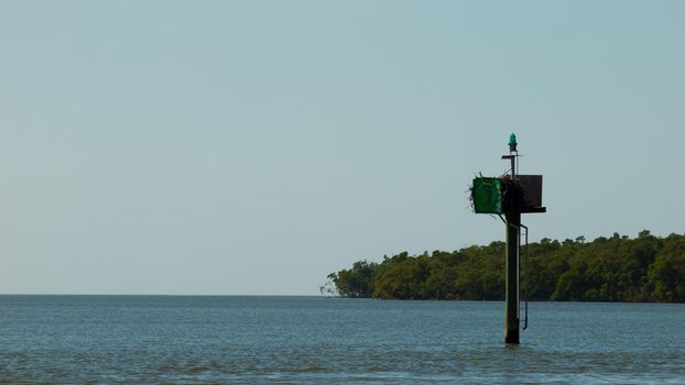 Nautical marker before entering city of Evegrlades.