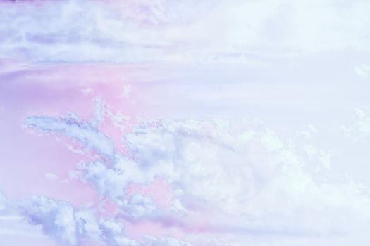 Magical dream, nature backdrop and spiritual holiday concept - Dreamy surreal sky as abstract art, fantasy pastel colours background for modern design