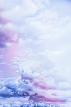 Magical dream, nature backdrop and spiritual holiday concept - Dreamy surreal sky as abstract art, fantasy pastel colours background for modern design