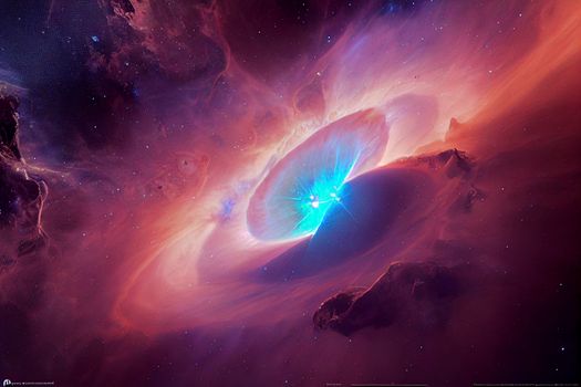 Beautiful multicolor landscape of an alien planet