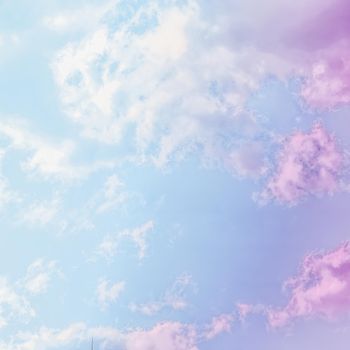 Magical dream, nature backdrop and spiritual holiday concept - Dreamy surreal sky as abstract art, fantasy pastel colours background for modern design