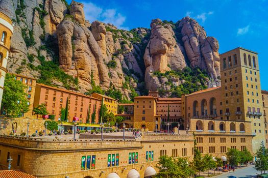 Exterior of Montcalat Monastery (Spain Barcelona). Shooting Location: Spain, Barcelona