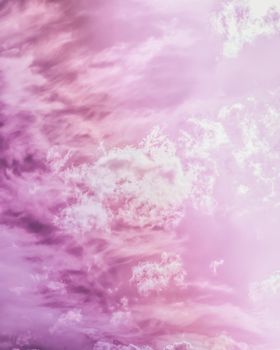 Magical dream, nature backdrop and spiritual holiday concept - Dreamy surreal sky as abstract art, fantasy pastel colours background for modern design